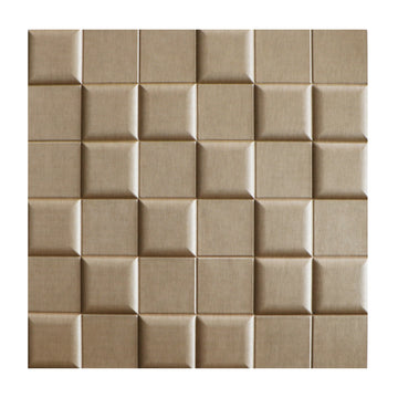 Cube Artistic Realm 3D PU Leather Wall Panels - 60x60cms, 10mm Thickness Size 600 x 600 mm (Pack of 4)