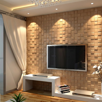 3D PU Leather Wall Panel 600 x 600 mm Pack of 4 – Cube Artistic Realm