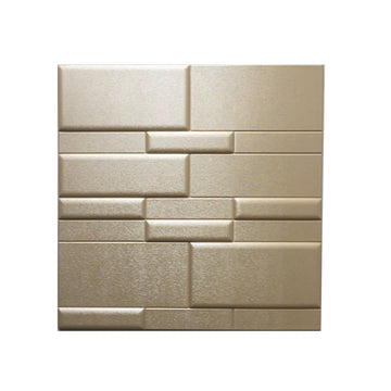 Linear Edge 3D Grid PU Leather Wall Panels - 60x60cms, 10mm Thickness Size 600 x 600 mm (Pack of 4)
