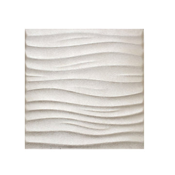 Nile Wave 3D Grid PU Leather Wall Panels - 60x60cms, 10mm Thickness Size 600 x 600 mm (Pack of 4)