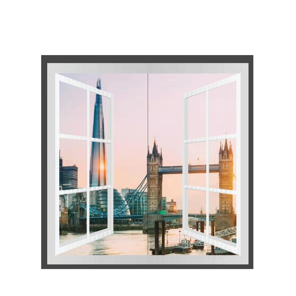 Window Style LED Panel Set of 2, 120x60 cms, Surface Mounted, London S