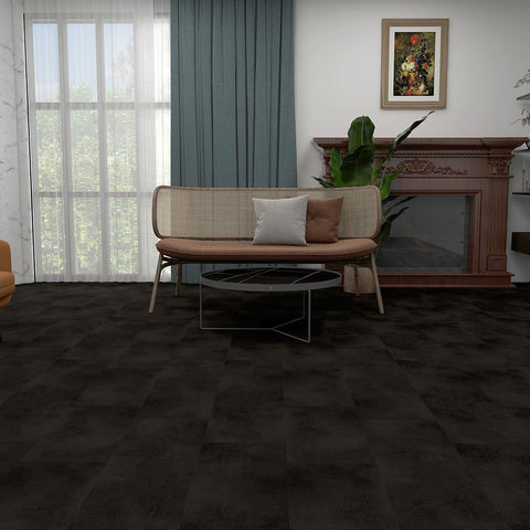 SPC Flooring Tile Finish Oil Slate 620 x 310 – Deep slate black - Pack of 10