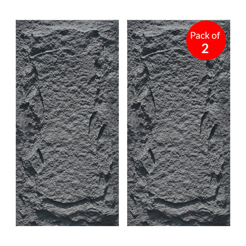 Britwall Black Slate Rock Hard PU Wall Panel 1200 × 600 mm 30 mm Depth Pack of 2 – Black