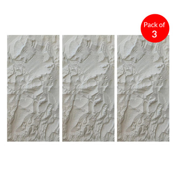 Crushed Texture PU Wall Panel – Light Stone Finish (Pack of 3)