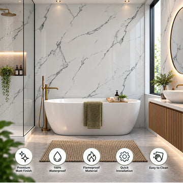 Britwall PVC Shower Panel 2400x1000x10mm White