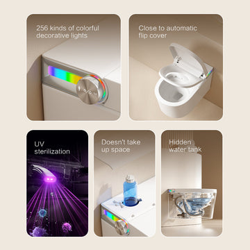 Hygiene Pro Smart Toilet, Built-In Tank – Wall Hung