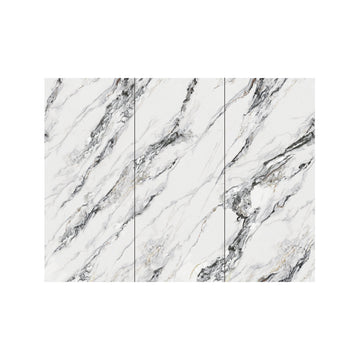 Premium High-Gloss Marble SPC Panels – Seamless 3-Piece Continuity | 1220 x 2440 x 4mm (Pack of 3)