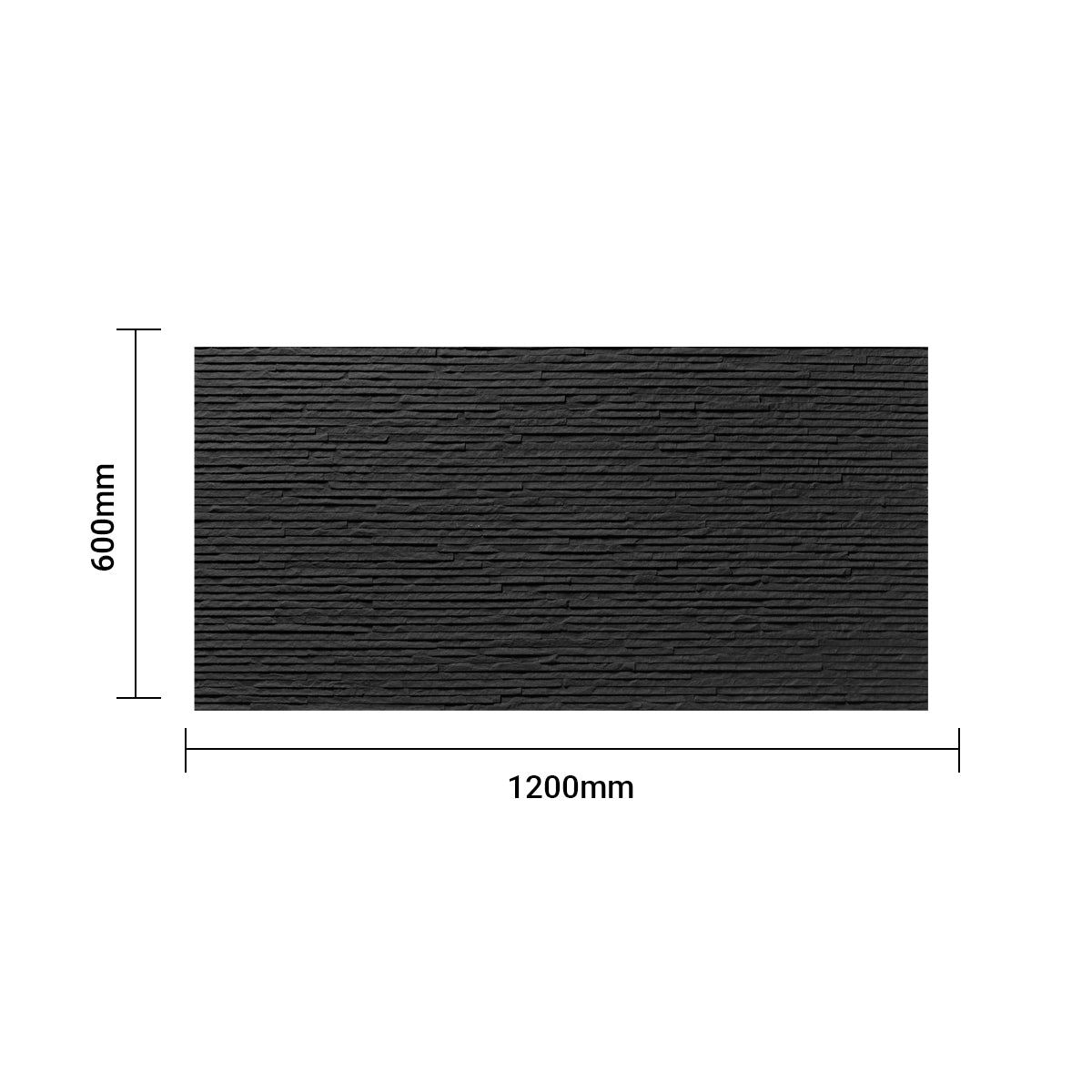 Wall Panel Ridge Britwall Flexible Stone Wall Panel Midnight Ridge PU Sheet 1200x600mm ...