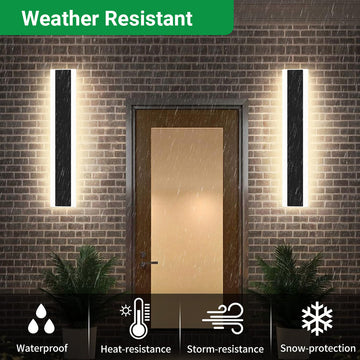 60 x 8 cm Outdoor Acrylic Wall Lights Waterproof IP65 CCT Changing & Dimming through remote‚ 12W – CCT 60cm