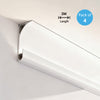duty aluminium skirting profile with a curved vertical rise, Thickness 1.2mm, Length 2 Meters‚ 60 mm height