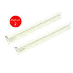 Aluminium Closing Edge Line End Trims for 4mm  SPC Wall Panels, White (Pack of 2)