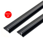 Aluminium Invisible Line Trims for 4mm SPC Wall Panels, Black (Pack of 2)