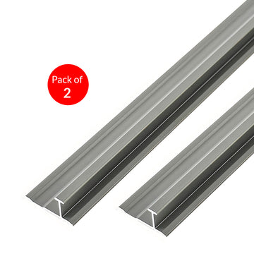 I-Bar Aluminium Trims for 8mm Charcoal boards, Silver (Pack of 2)