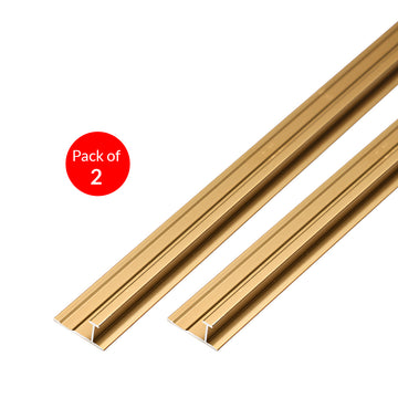 I-Bar Aluminium Trims for 8mm Charcoal boards, Gold (Pack of 2)