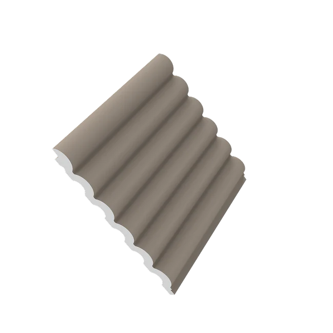 Half Round Reed Panel Britwall Half Round Taupe Wall Panels | Modern Decorative Slat Panels