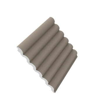 Britwall Half Round Taupe Wall Panels – Modern Decorative Curved Slat Design