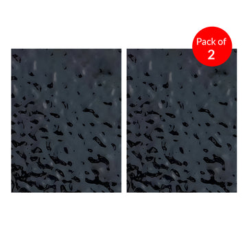 Britwall Wave-Pattern Metallic Finish WPC Board – Black (2.44m x 1.22m x 5mm) | Modern Interior Wall Panel (Pack of 2)