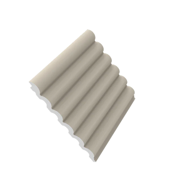 Britwall Half Round White Wall Panels – Modern Decorative Slat Design