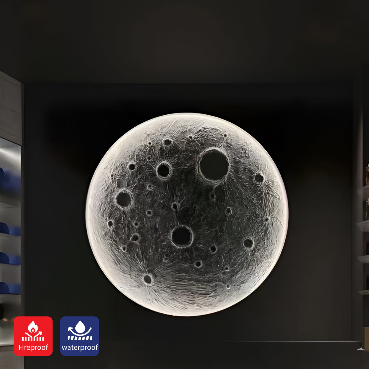 Britwall Moon Crater PU Wall Panel – White Textured 3D Finish | 1200 x 600 mm | Lightweight Decorative Panel | Modern Minimalist Wall Design - Pack of 2