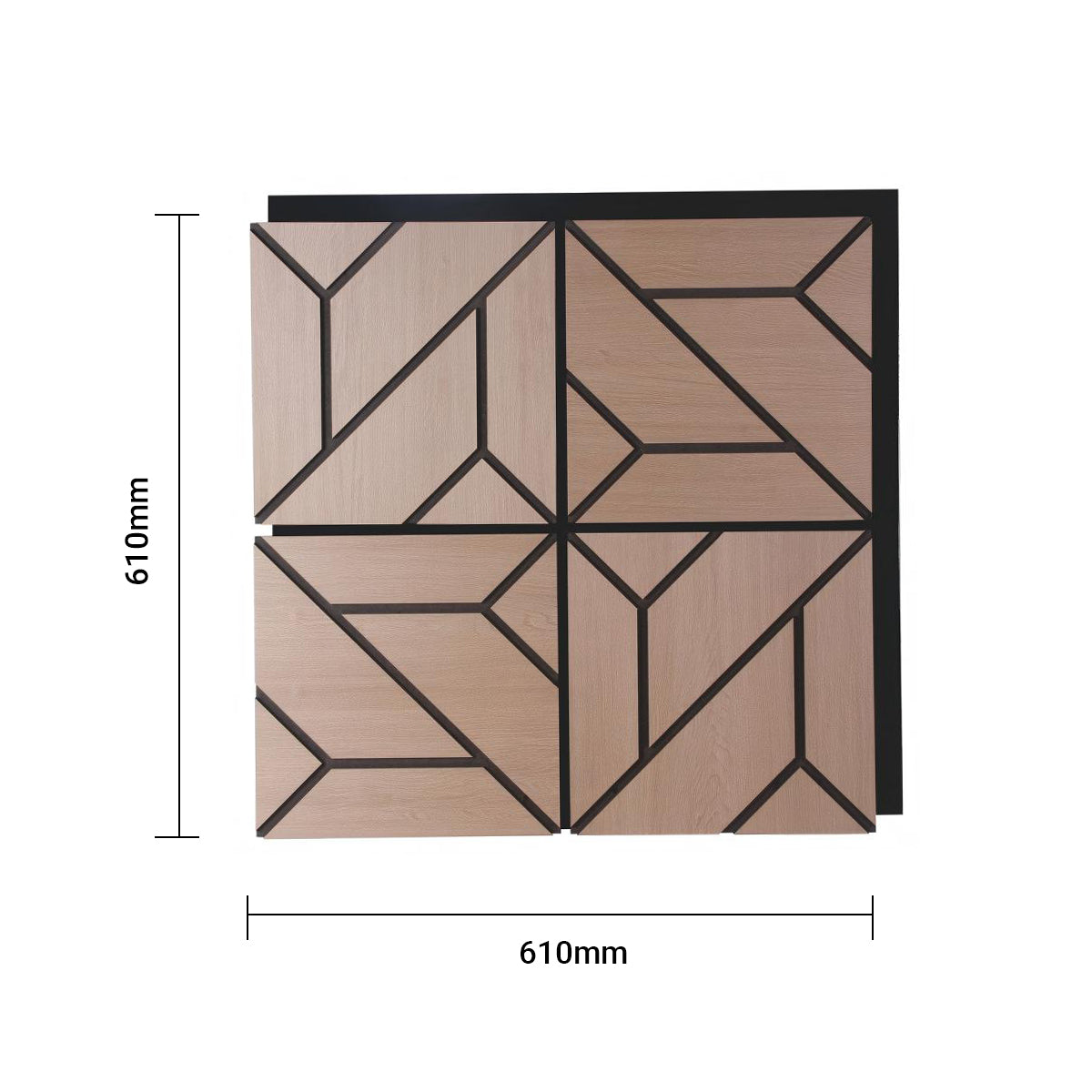 EchoGrid Acoustic Wall Panel - PET + MDF | 610 x 610 x 17 mm Pack of 4