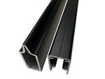 Black aluminium Top Rail & Bottom Rail Including L bracket & Screws (ProFence)
