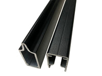 Black aluminium Top Rail & Bottom Rail Including L bracket & Screws (ProFence)