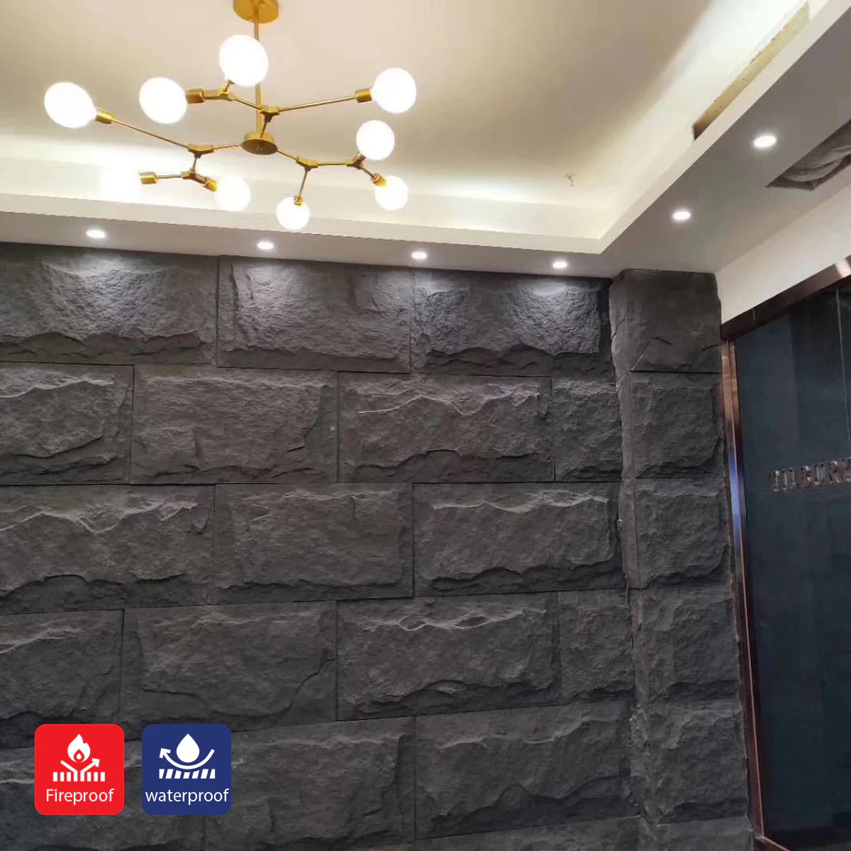 Britwall Black Slate Rock Hard PU Wall Panel – 1200 x 600 mm | Lightweight, Waterproof & Realistic Slate Finish Pack of 2