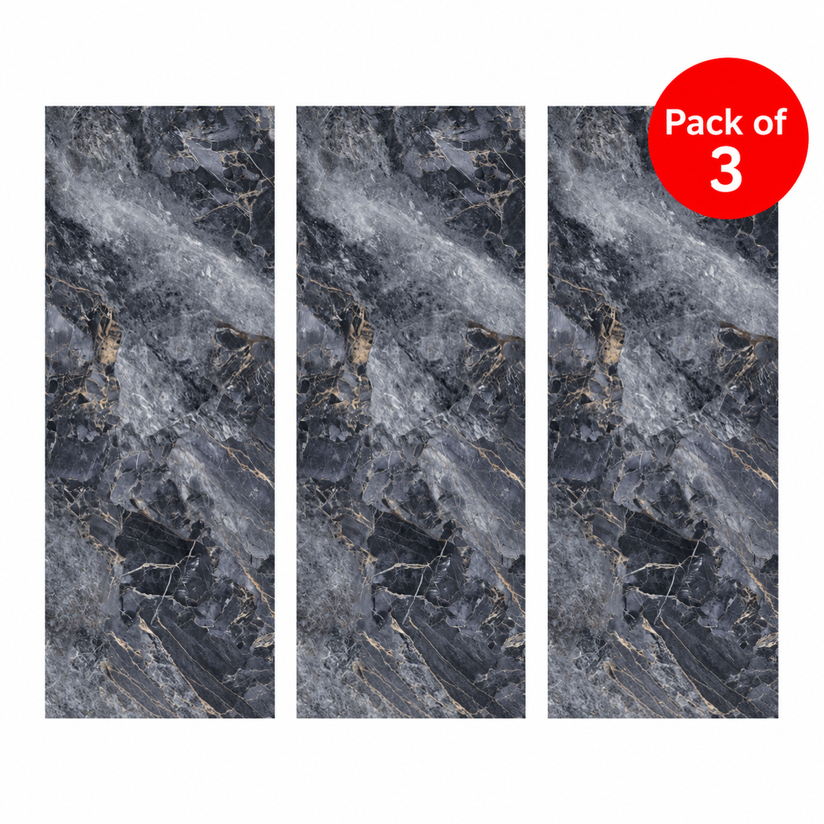 Britwall SPC waterproof Calacatta Pearl gloss wall panels 2400x1200x4 mm, pack of 3