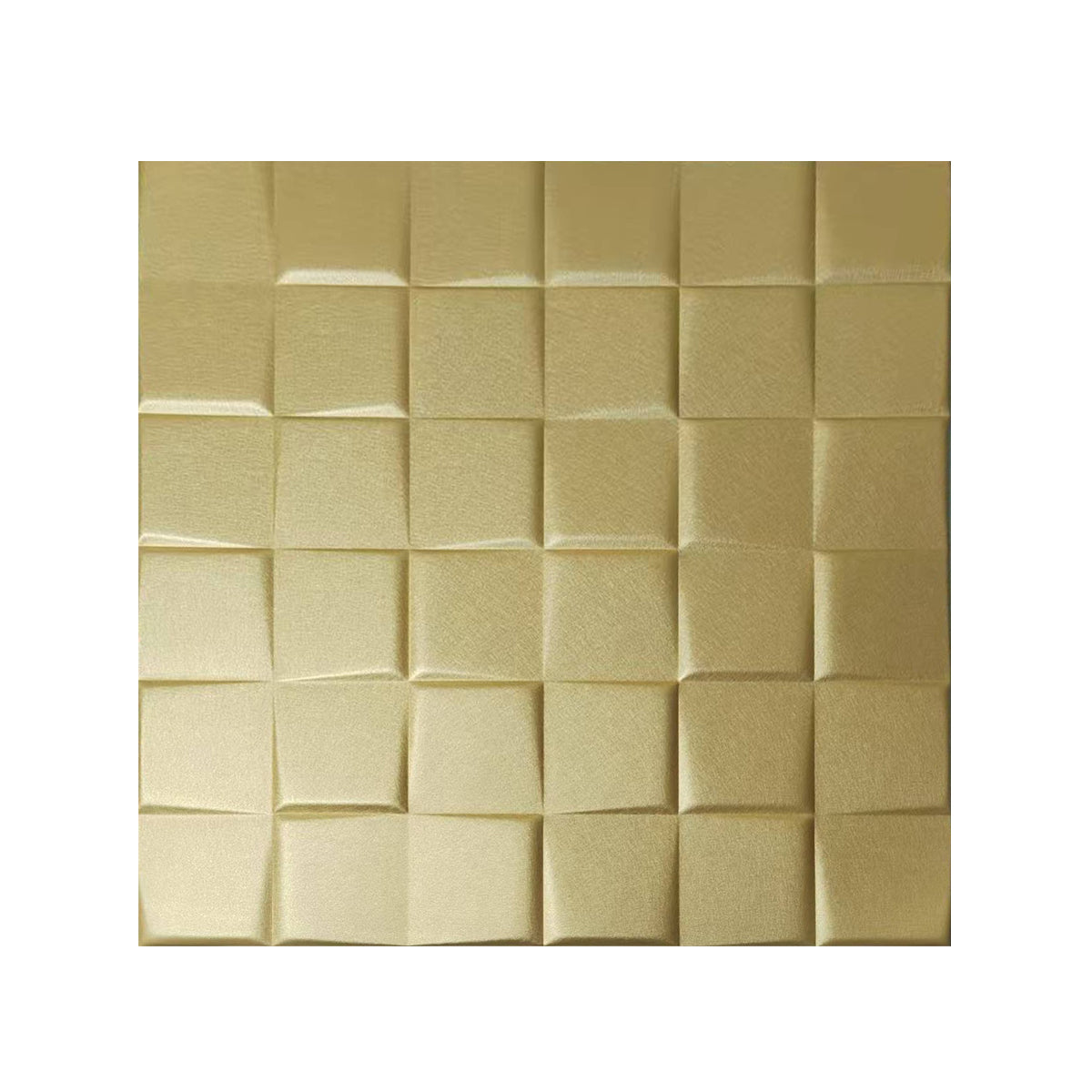 Pack of 4, Elegant 3D PU Leather Wall Panels – Square Pattern | 600 x 600 mm | 10mm Thickness | Luxurious & Soundproof