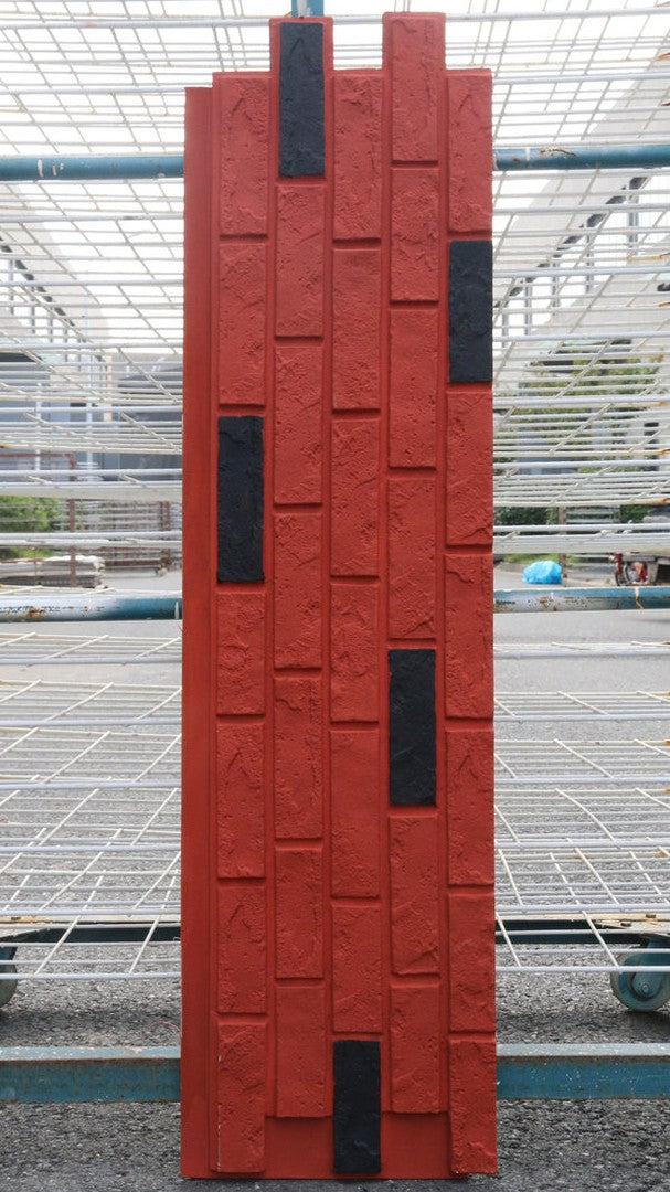 Red Brick style pattern Hard PU Wall Panel.  Size: 1160 x 300 x 25 mm Pack of 2
