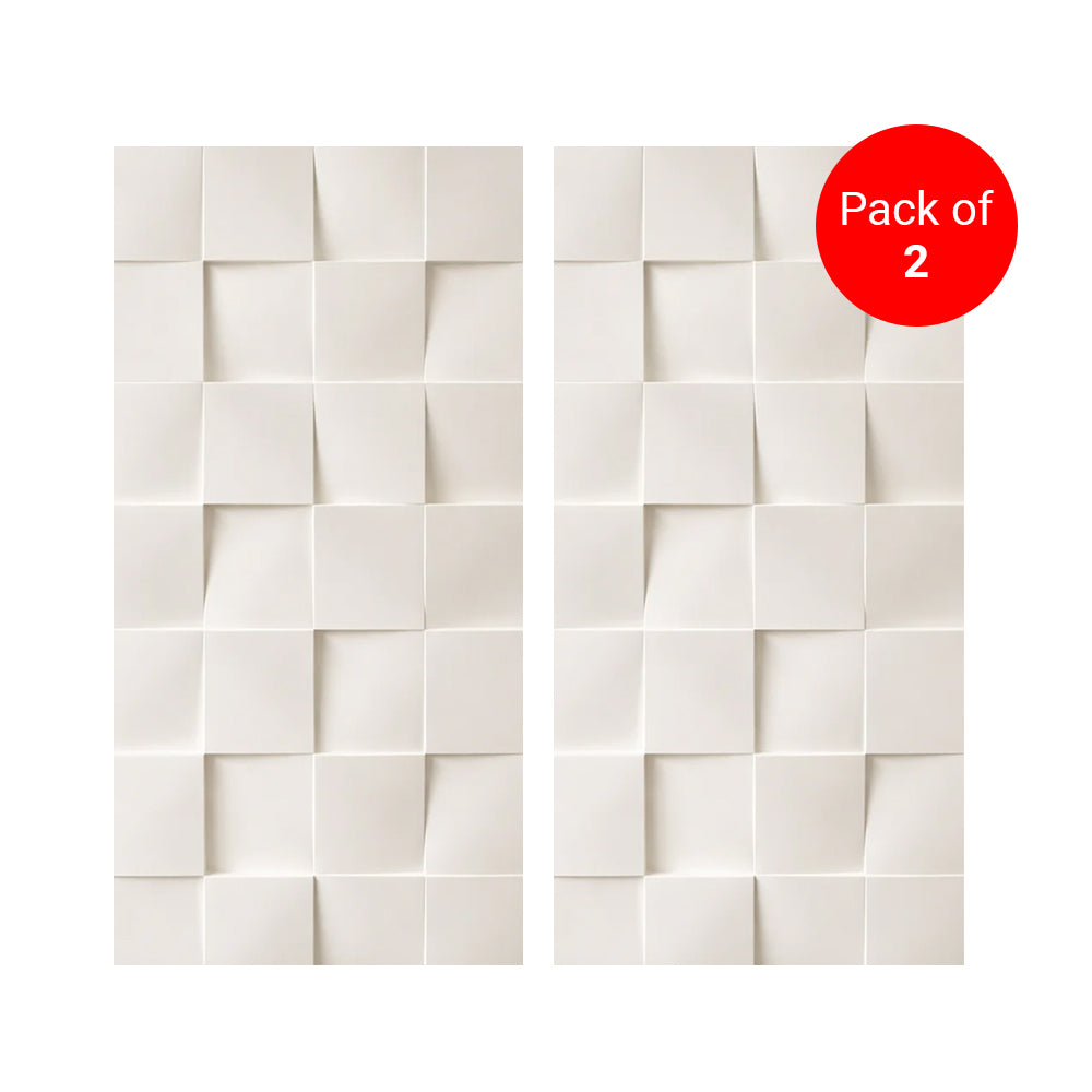 Hard PU Wall Panel – 3D Cubic Tiles – Jade White Size: 1070 x 460 x 25 mm Pack of 2