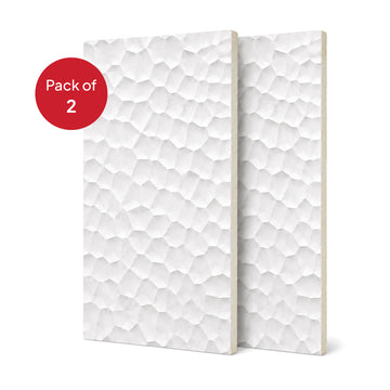 Hard PU Wall Panel –Organic Pebble Texture – Jade White Size: 1200 x 600 x 25 mm Pack of 2