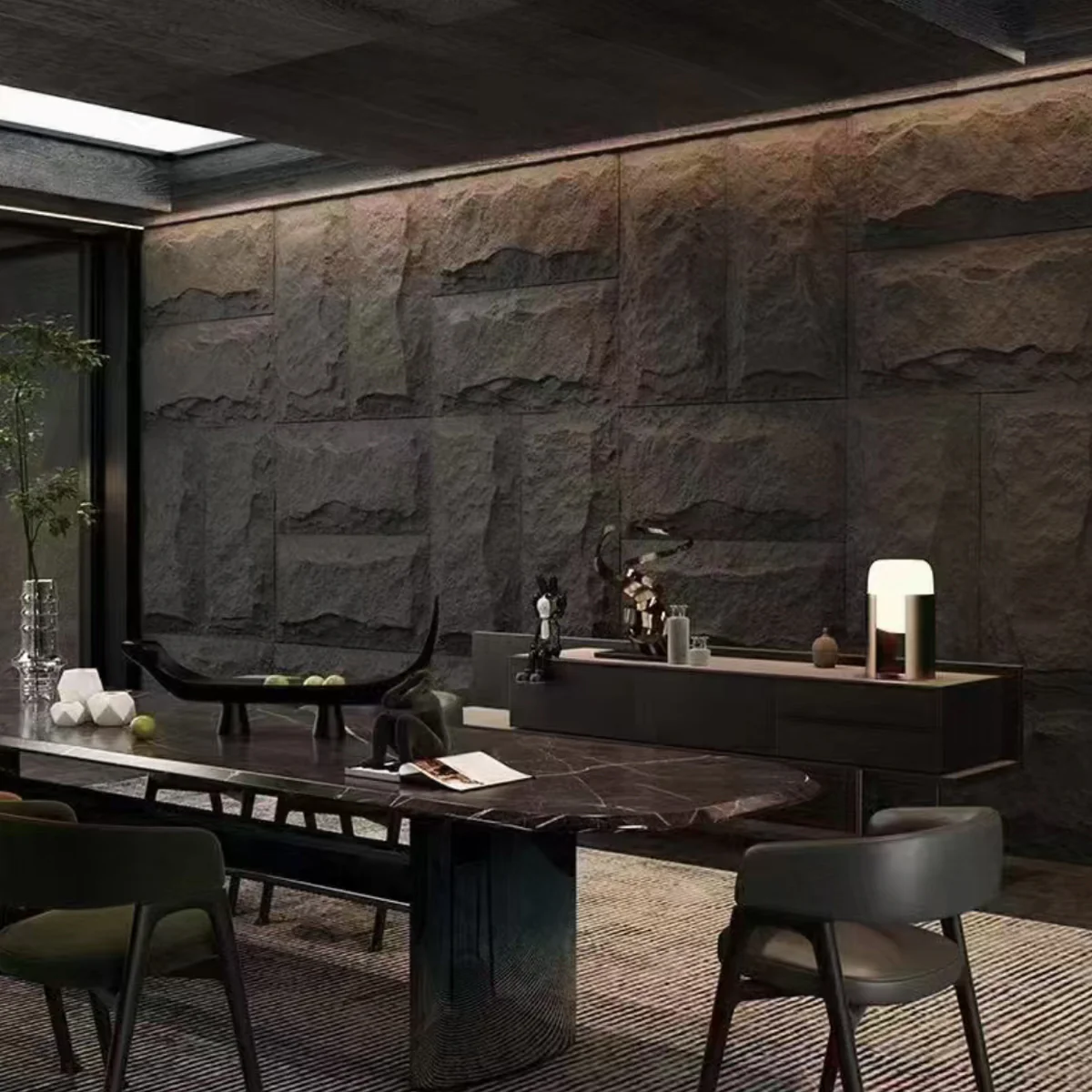 Britwall Black Slate Rock Hard PU Wall Panel – 1200 x 600 mm | Lightweight, Waterproof & Realistic Slate Finish Pack of 2