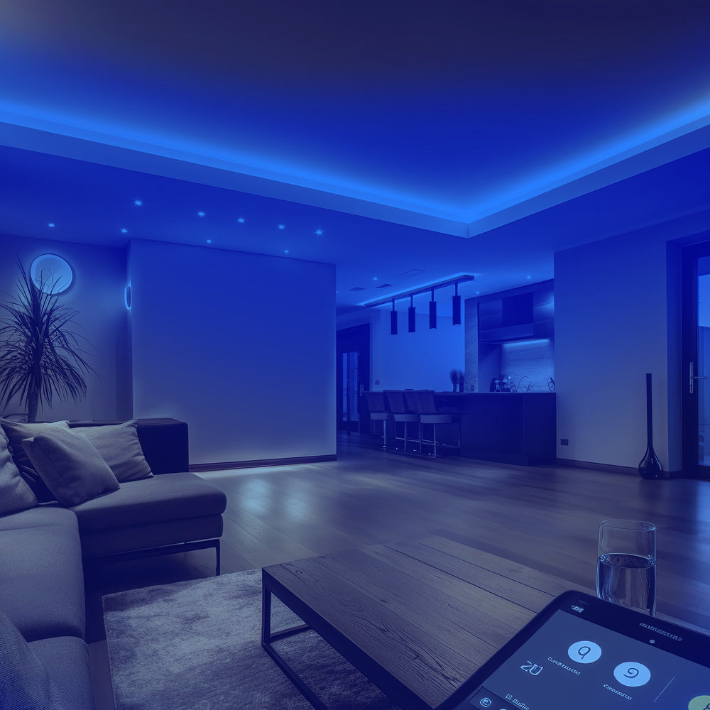 Ener-J COB LED Strip Light 5m Blue 24V 320 LED Per Metre RF Dimmer Power Supply