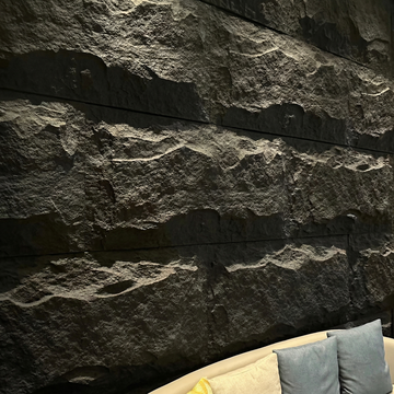 Britwall Black Slate Rock Hard PU Wall Panel 1200 × 600 mm 30 mm Depth Pack of 2 – Black